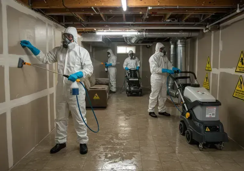 Basement Moisture Removal and Structural Drying process in Heritage Creek, KY